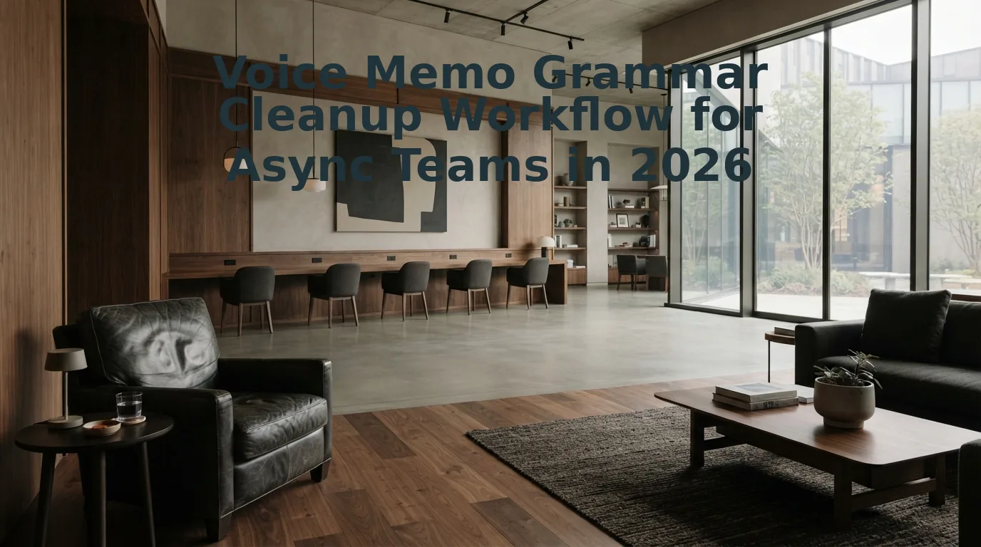 Voice Memo Grammar Cleanup Workflow for Async Teams