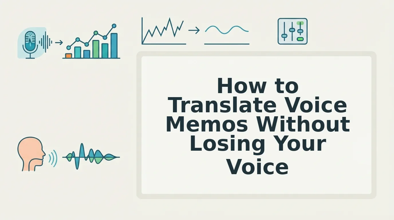 How to Translate Voice Memos into Natural Sounding Audio