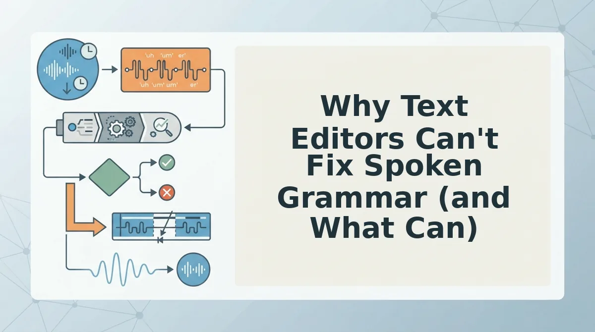 Why Text Editors Can't Fix Spoken Grammar (and What Can)