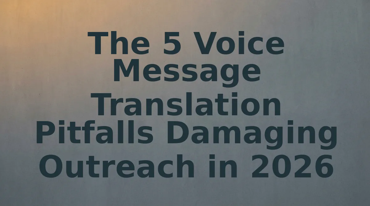 The 5 Voice Message Translation Pitfalls Damaging Outreach in 2026