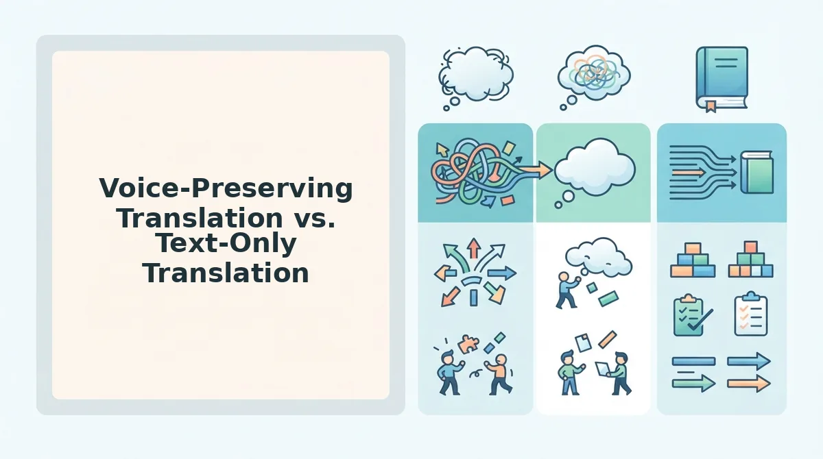 Voice-Preserving Translation vs. Text-Only Translation