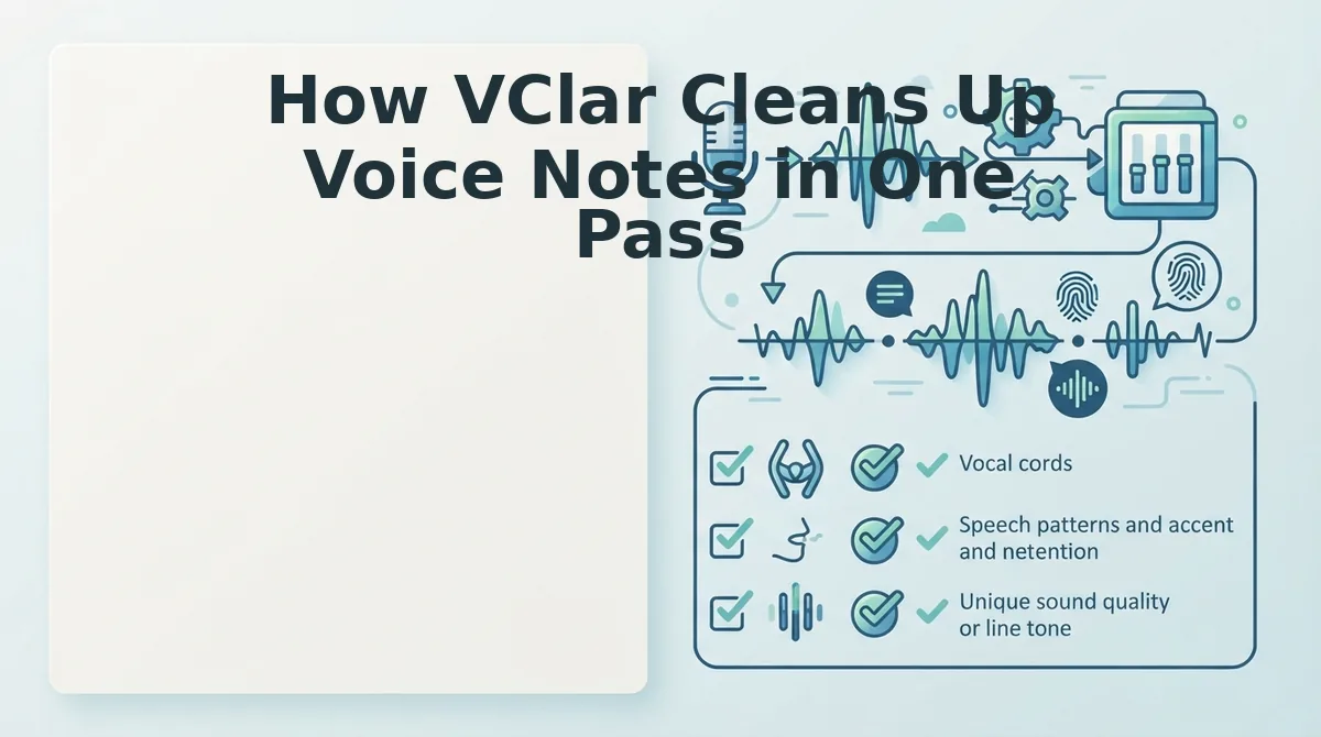 How VClar Cleans Up Voice Notes in One Pass