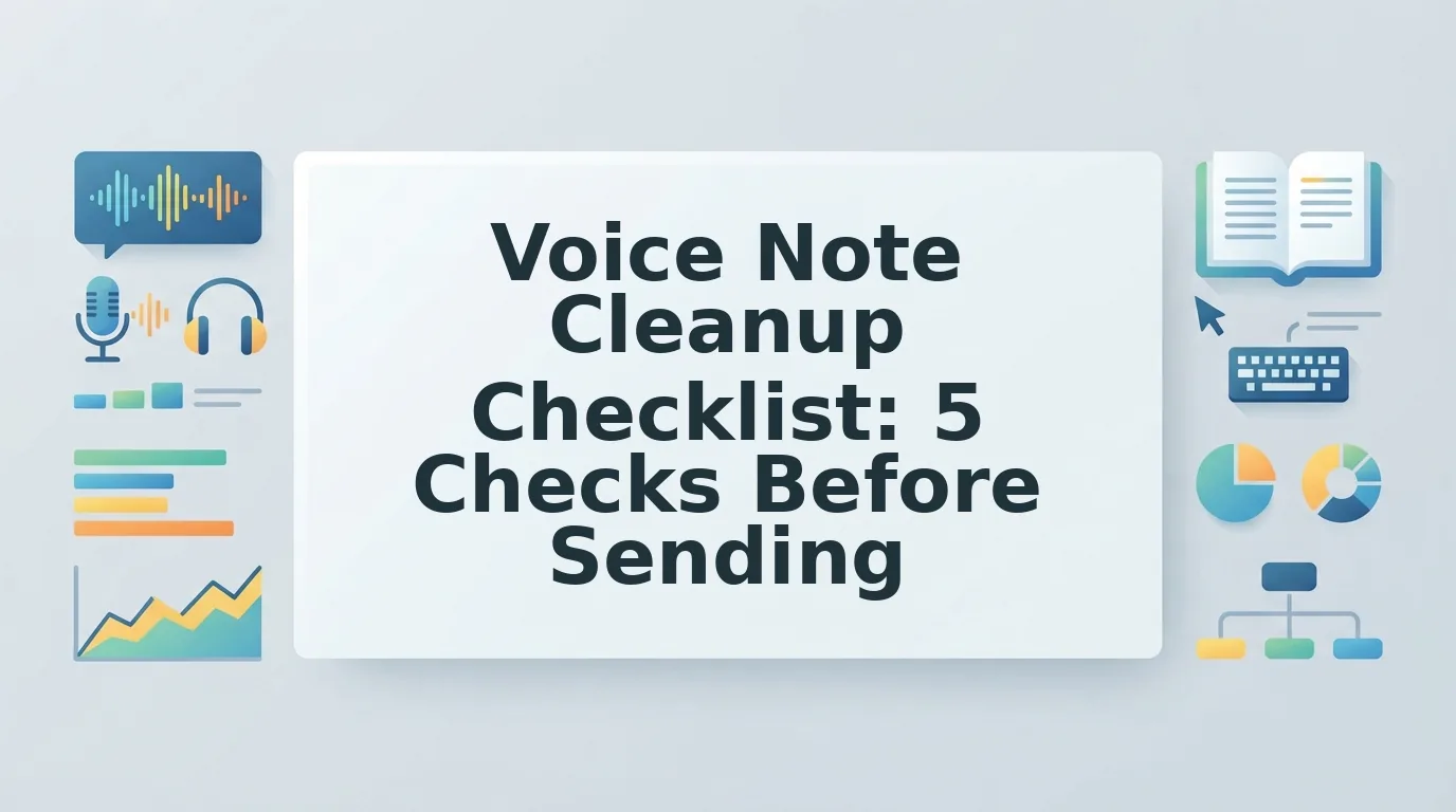 A Checklist for Cleaning a Voice Note Before You Send It