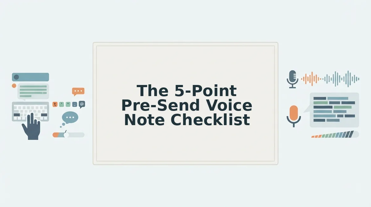 The 5-Point Pre-Send Voice Note Checklist