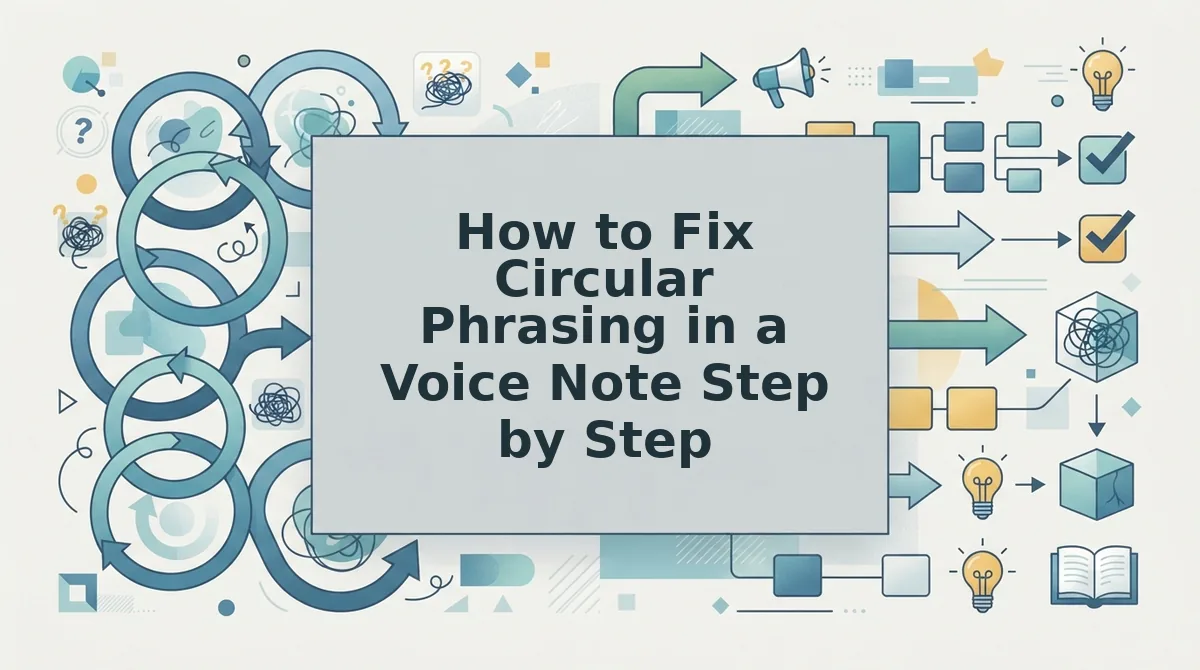 How to Fix Circular Phrasing in a Voice Note Step by Step