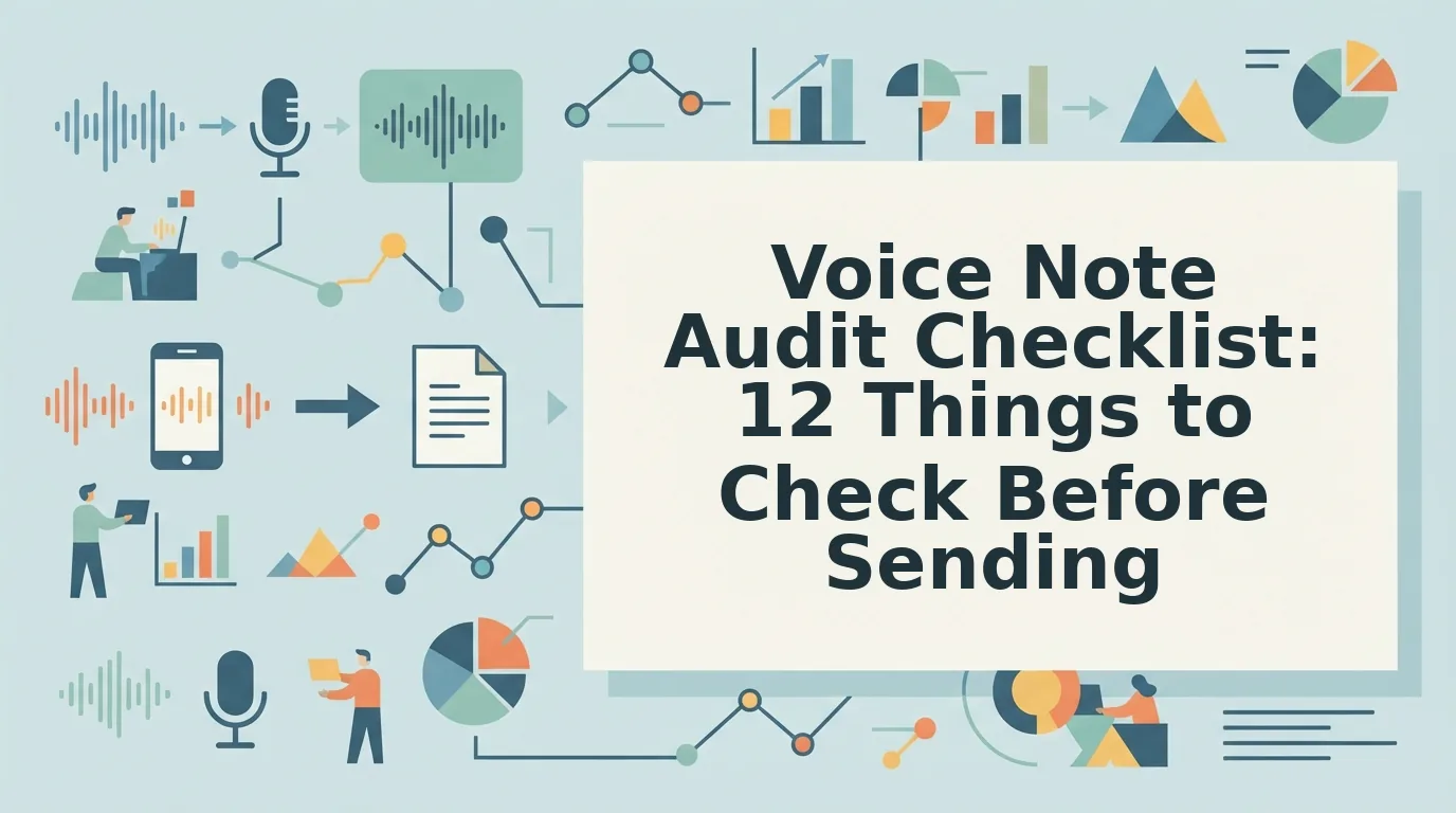 A Checklist for Auditing Your Voice Notes Before Sending