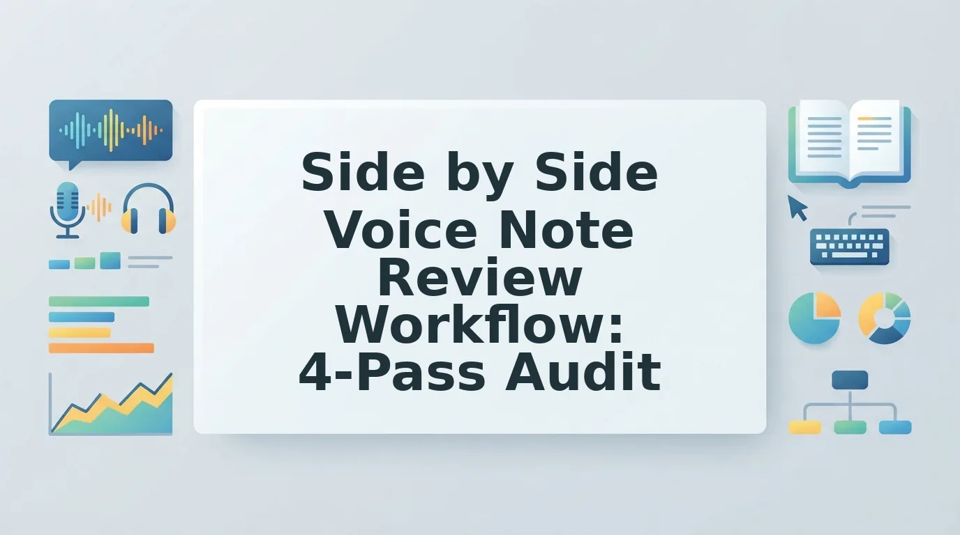 Side by Side Voice Note Review Workflow for Sales Reps