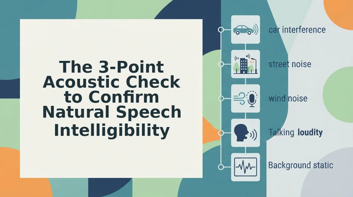 The 3-Point Acoustic Check to Confirm Natural Speech Intelligibility