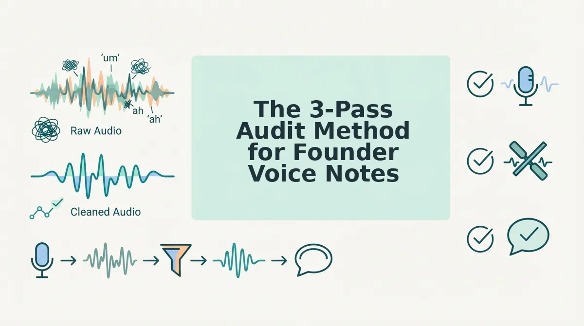 The 3-Pass Audit Method for Founder Voice Notes