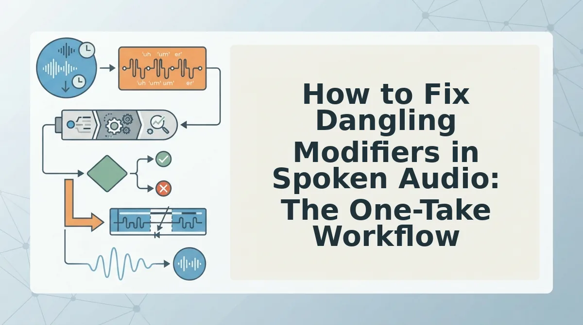 How to Fix Dangling Modifiers in Spoken Audio: The One-Take Workflow