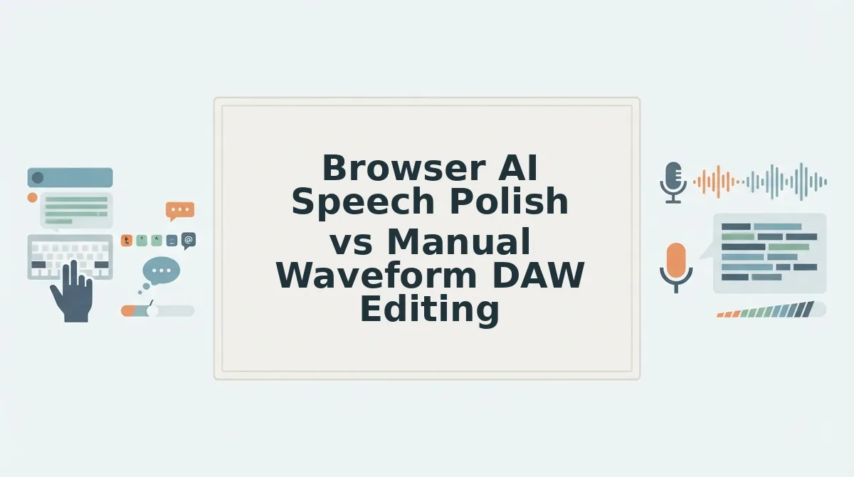 Browser AI Speech Polish vs Manual Waveform DAW Editing