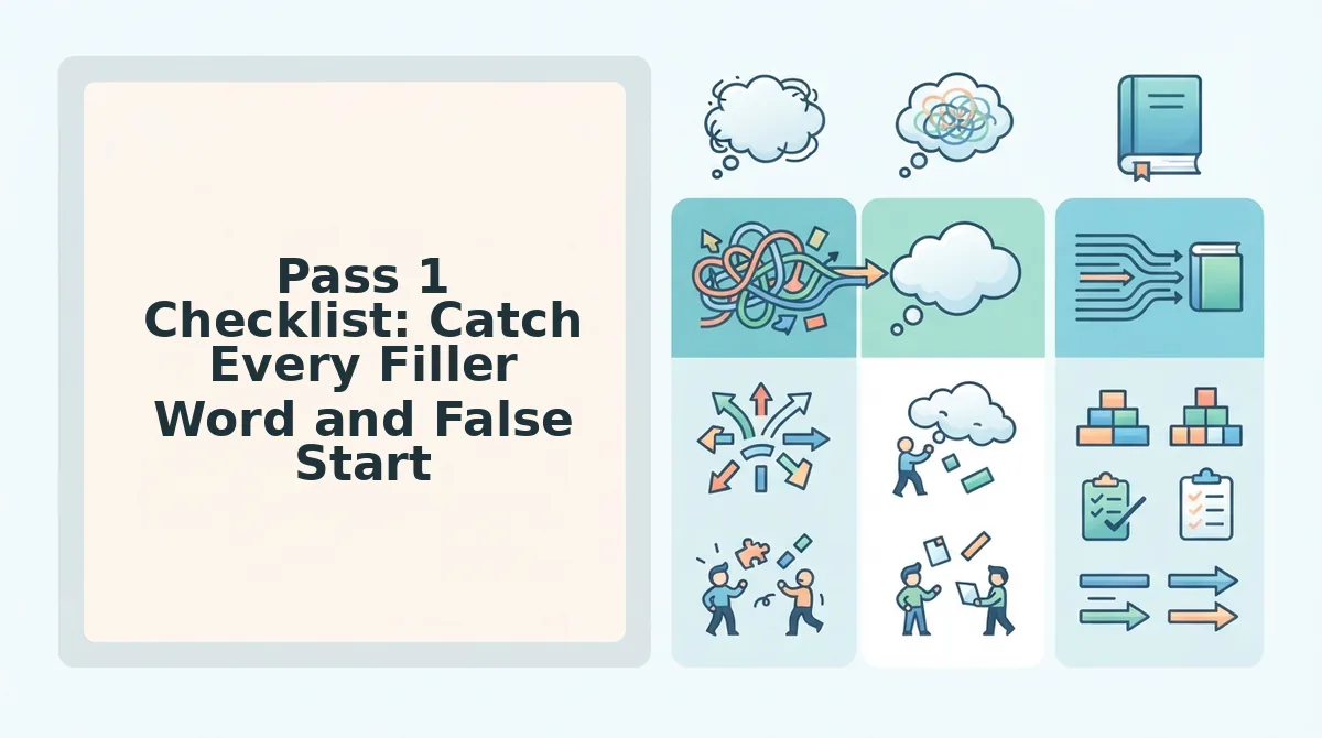 Pass 1 Checklist: Catch Every Filler Word and False Start