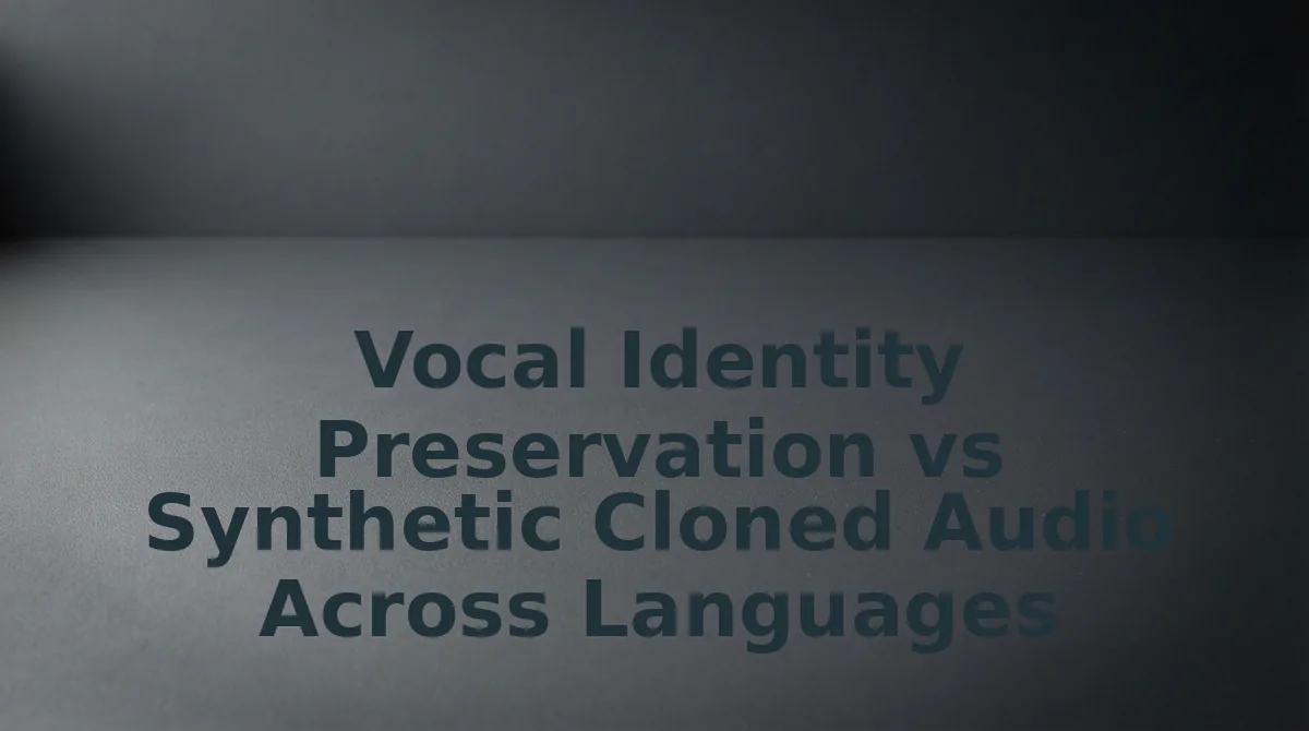 Vocal Identity Preservation vs Synthetic Cloned Audio Across Languages
