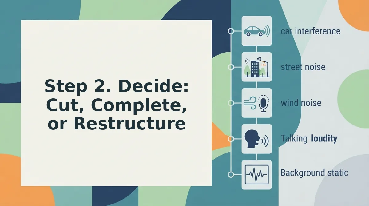 Step 2. Decide: Cut, Complete, or Restructure