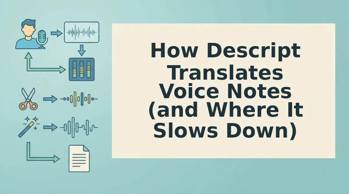 How Descript Translates Voice Notes (and Where It Slows Down)