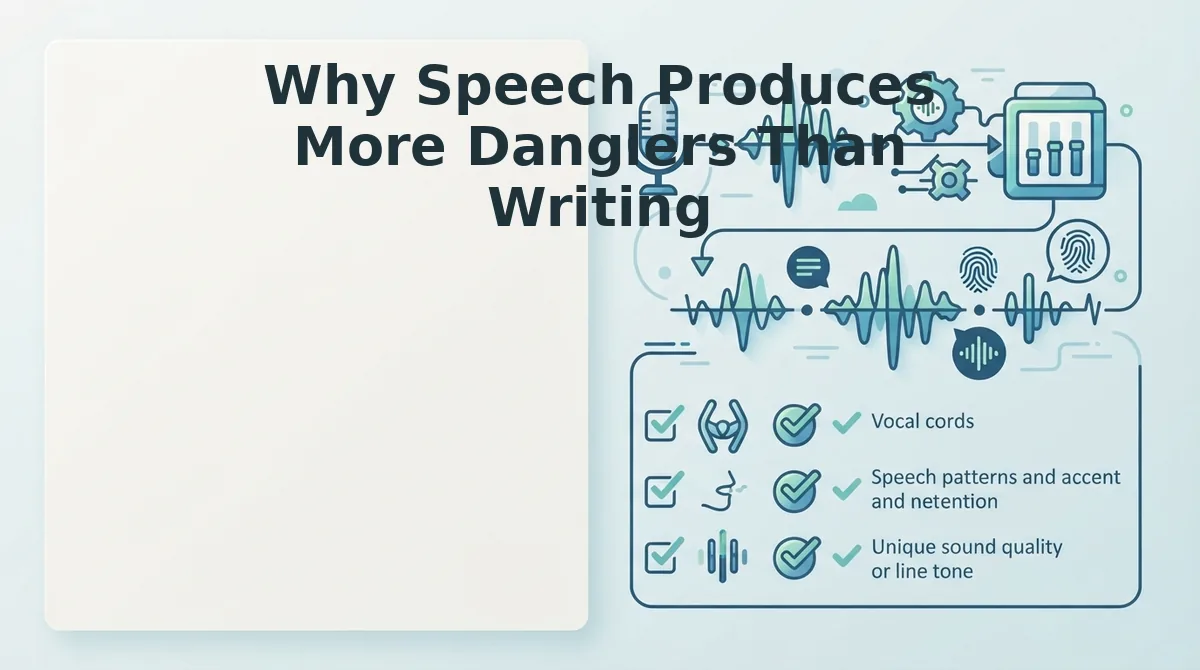 Why Speech Produces More Danglers Than Writing