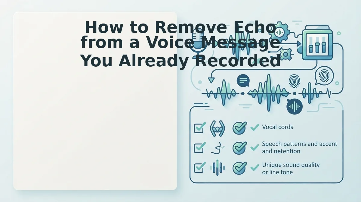 How to Remove Echo from a Voice Message You Already Recorded