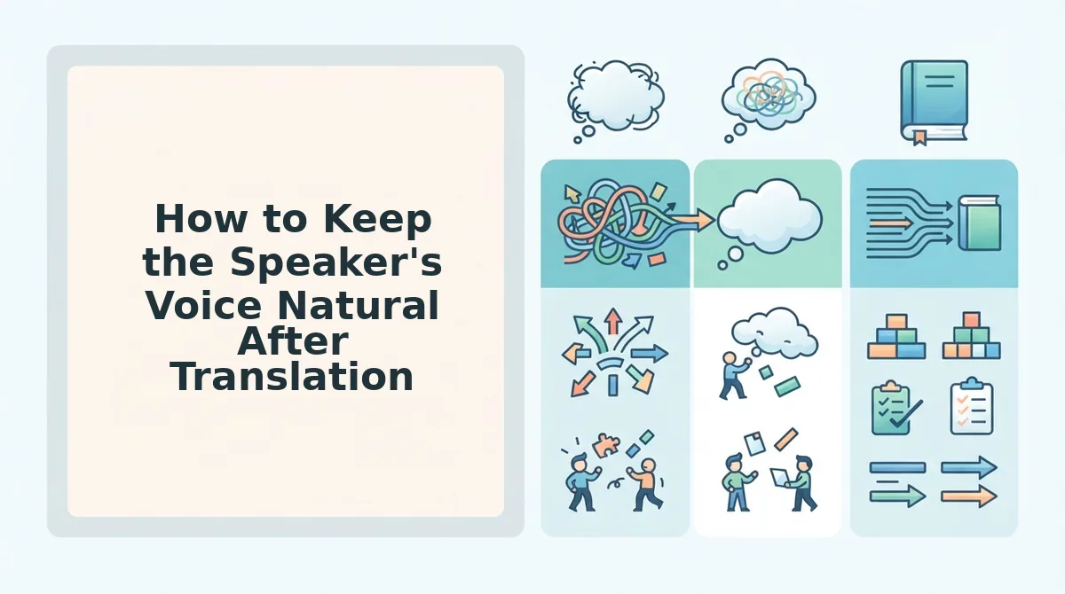 How to Keep the Speaker's Voice Natural After Translation