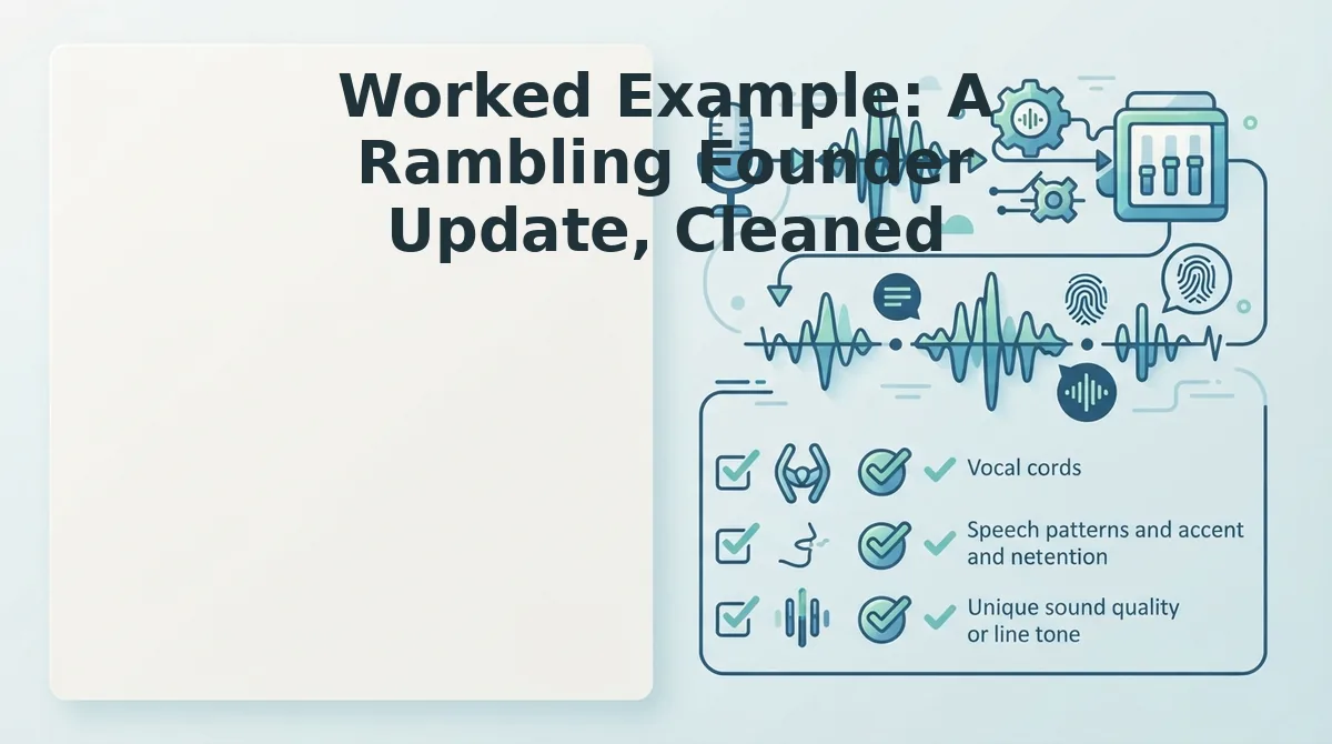 Worked Example: A Rambling Founder Update, Cleaned
