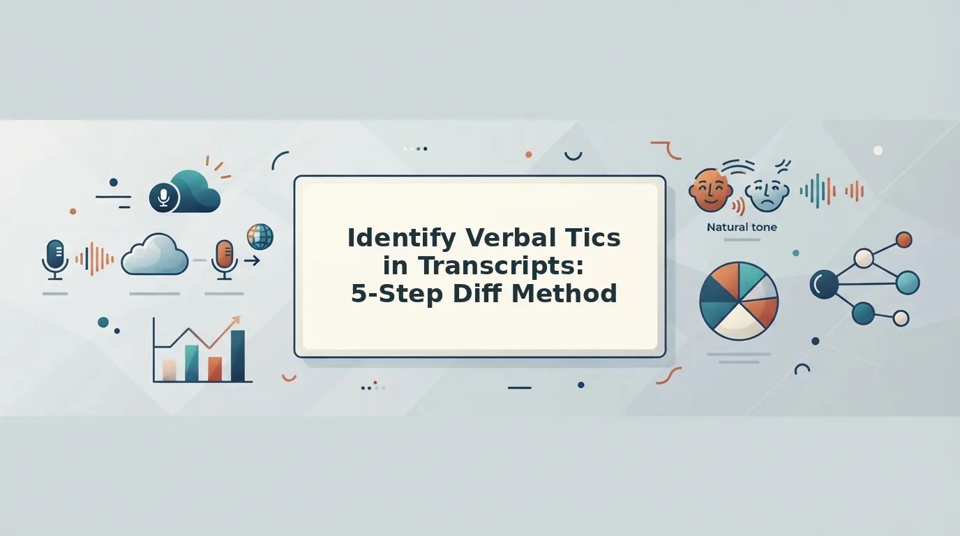 Identify Verbal Tics in Audio Transcripts with Diffs