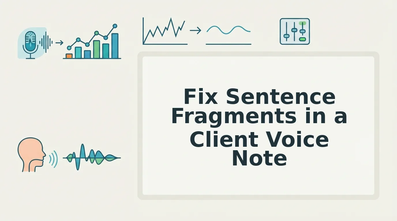 How to Fix Sentence Fragments in a Client Voice Note