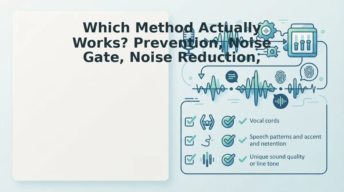 Which Method Actually Works? Prevention, Noise Gate, Noise Reduction, or AI Cleanup