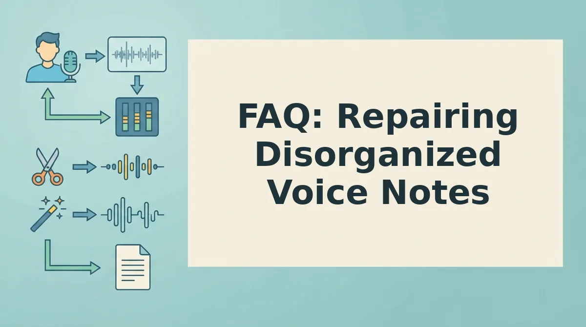 FAQ: Repairing Disorganized Voice Notes