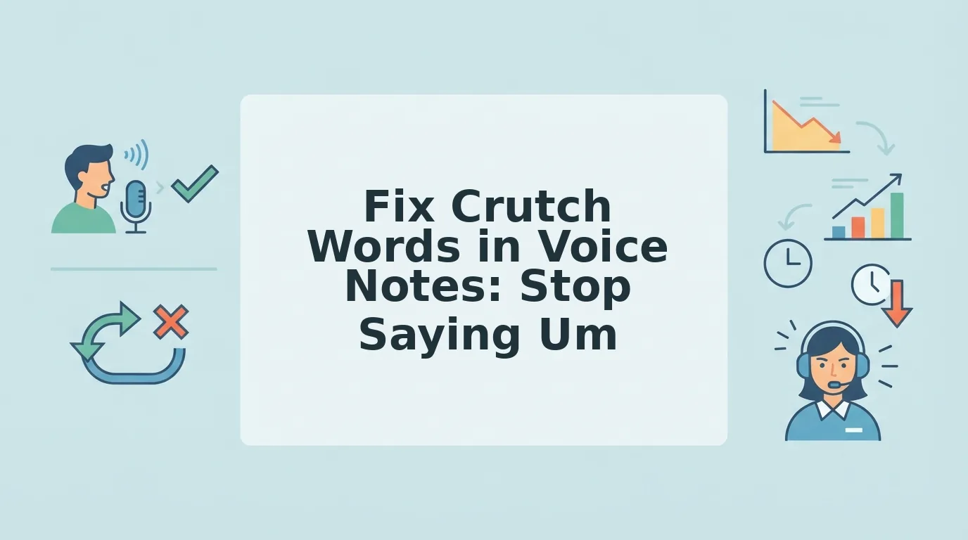How to fix crutch words when speaking in voice notes