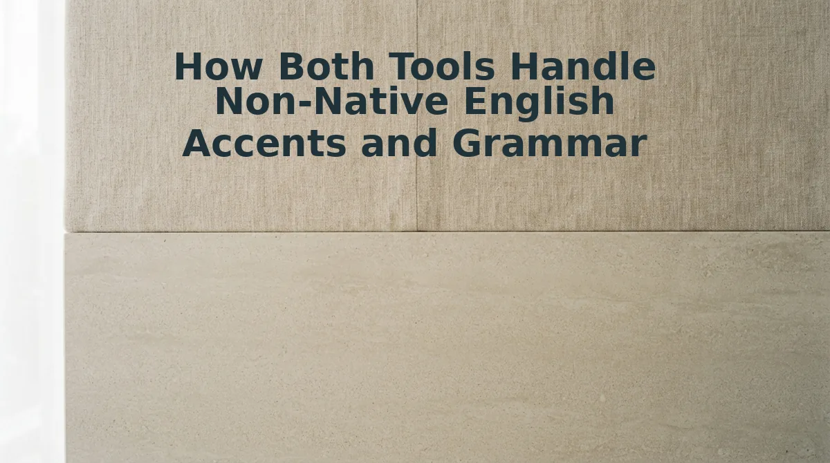 How Both Tools Handle Non-Native English Accents and Grammar