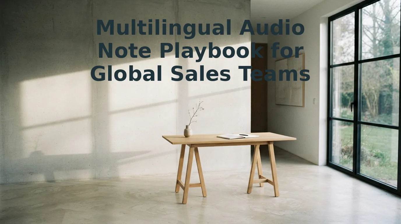 Multilingual Audio Note Playbook for Enterprise Closers
