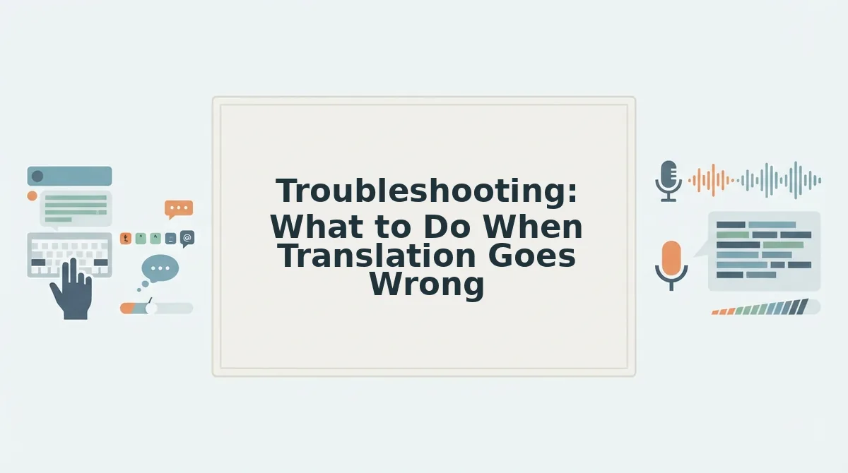 Troubleshooting: What to Do When Translation Goes Wrong