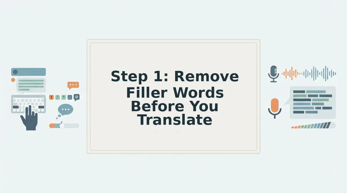Step 1: Remove Filler Words Before You Translate