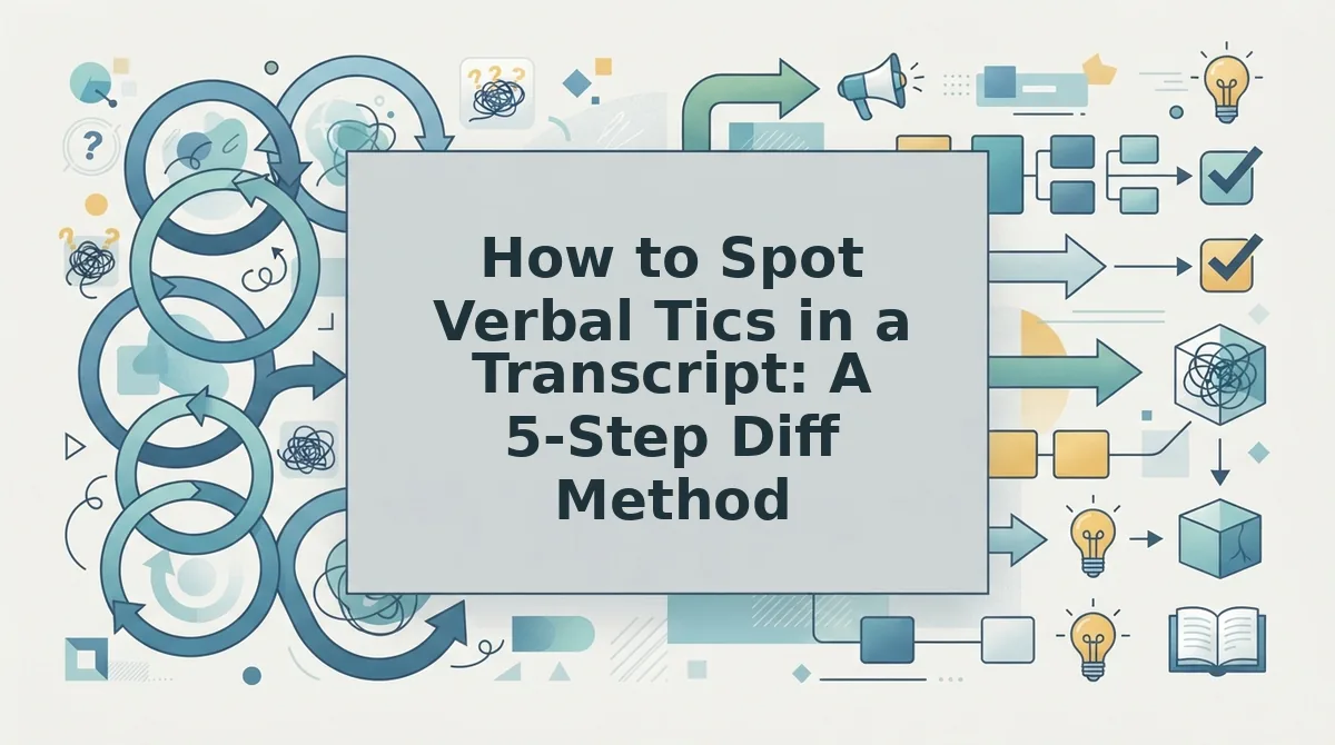 How to Spot Verbal Tics in a Transcript: A 5-Step Diff Method