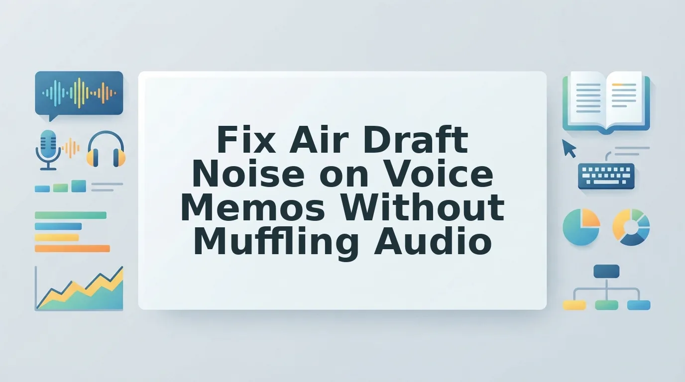 Fix Air Draft Noise on Voice Memos Without Muffling