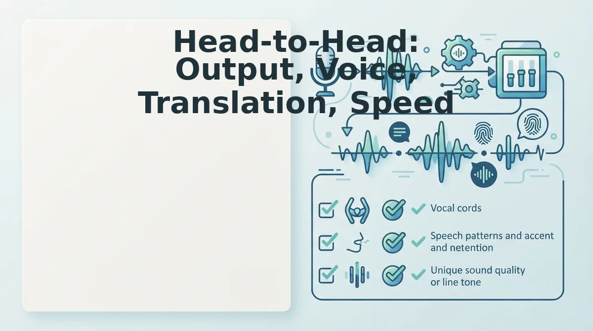 Head-to-Head: Output, Voice, Translation, Speed