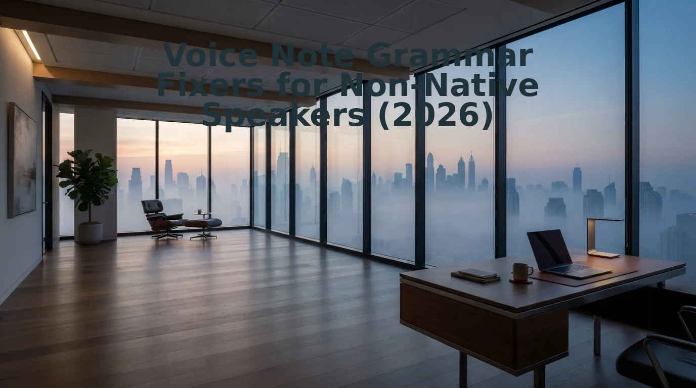 Voice Note Grammar Fixer for Non-Native Speakers