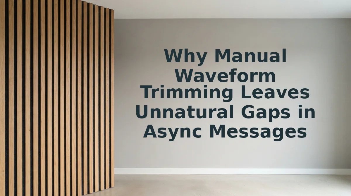 Why Manual Waveform Trimming Leaves Unnatural Gaps in Async Messages