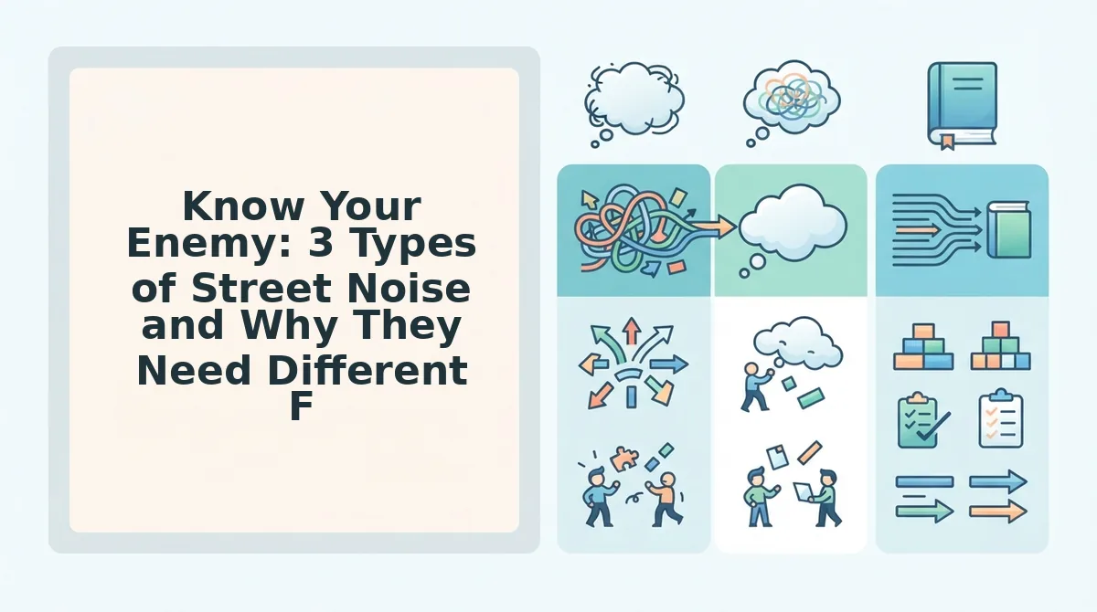 Know Your Enemy: 3 Types of Street Noise and Why They Need Different Fixes