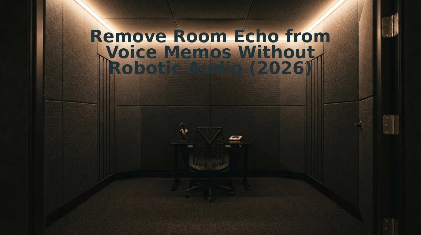 Remove Room Echo from Voice Memos for Crisp Audio