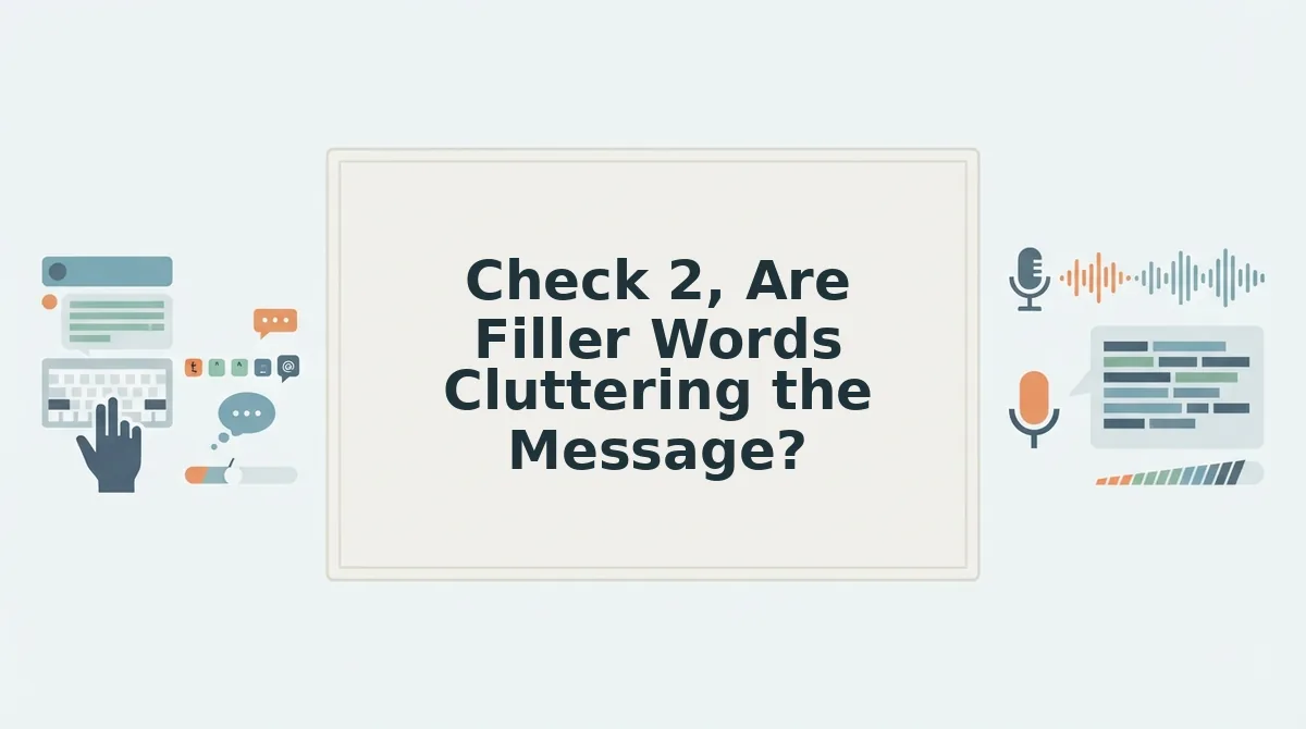 Check 2, Are Filler Words Cluttering the Message?