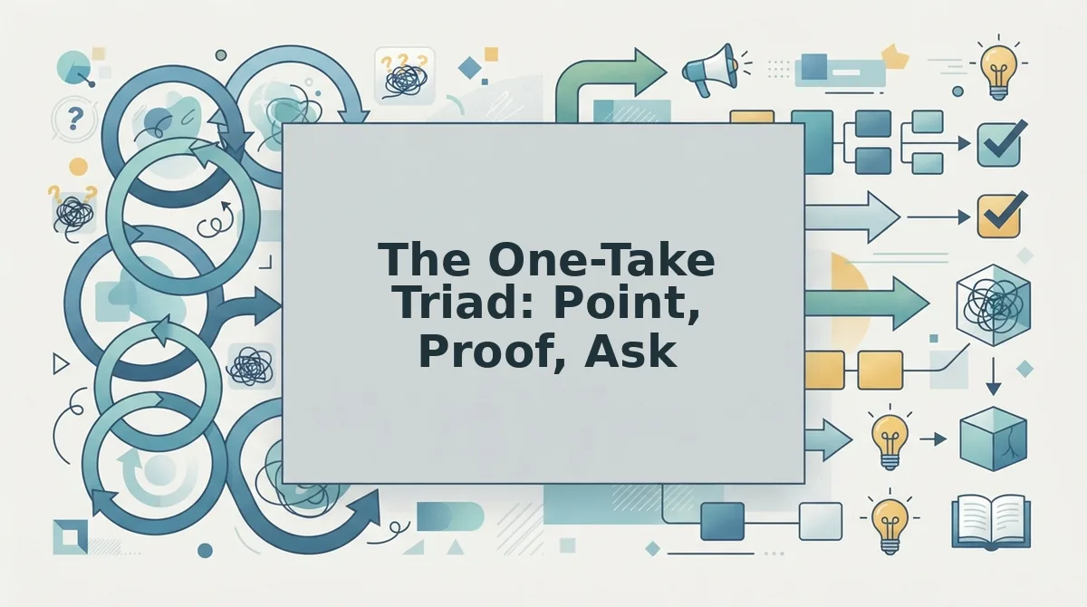 The One-Take Triad: Point, Proof, Ask