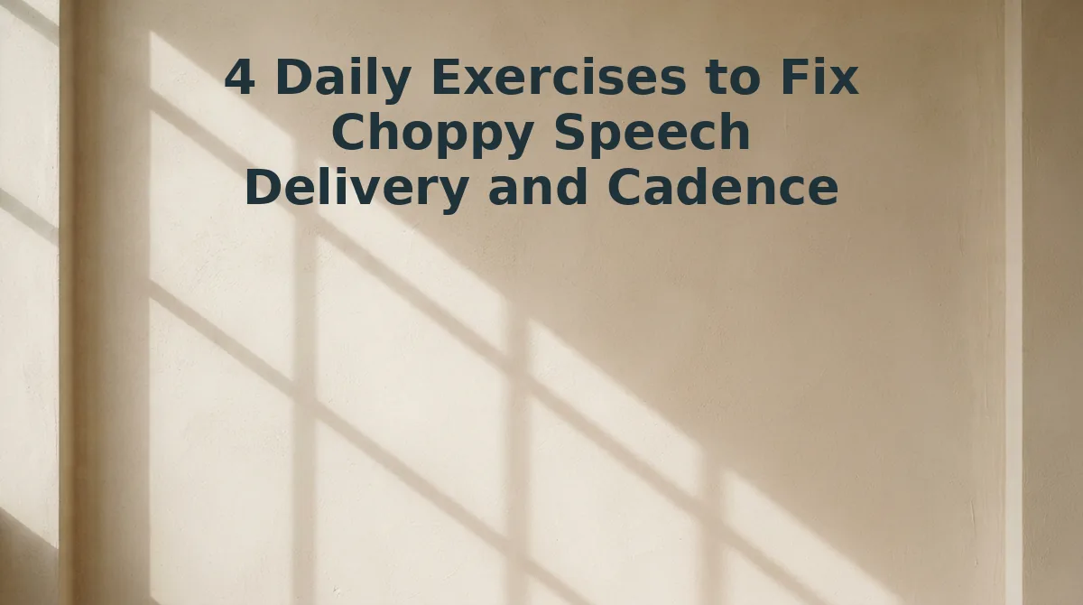 4 Daily Exercises to Fix Choppy Speech Delivery and Cadence