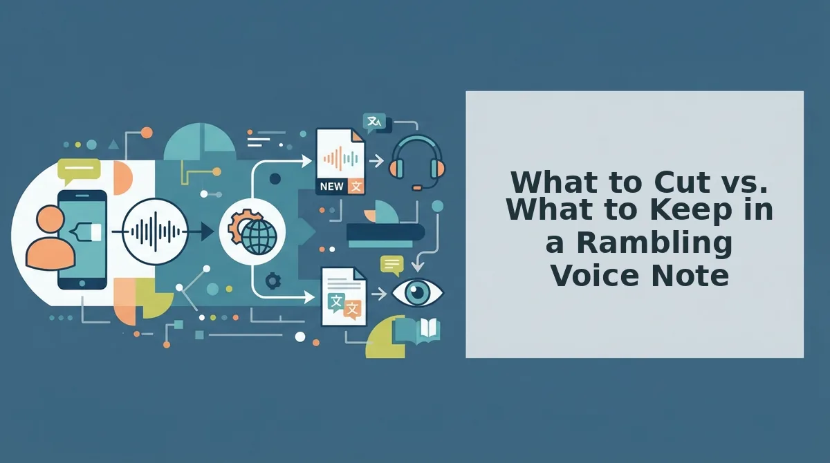 What to Cut vs. What to Keep in a Rambling Voice Note