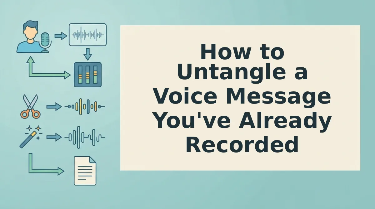 How to Untangle a Voice Message You've Already Recorded