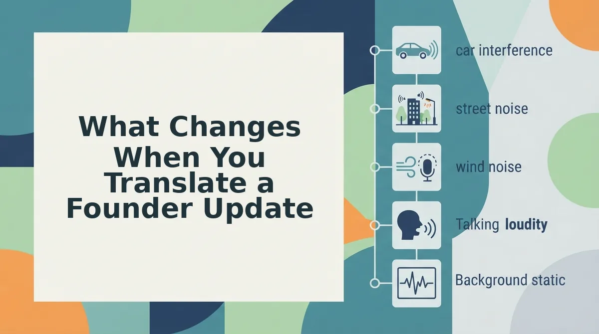 What Changes When You Translate a Founder Update