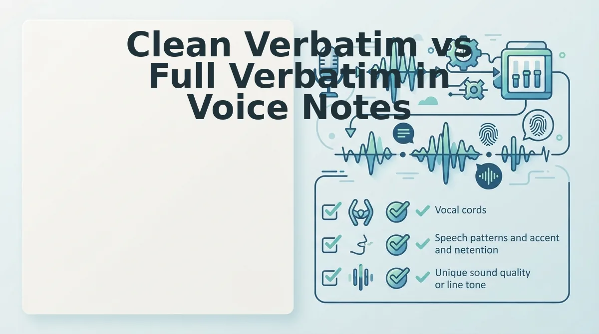 Clean Verbatim vs Full Verbatim in Voice Notes