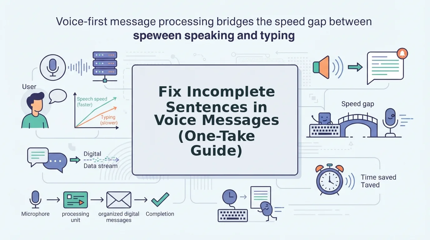 How to Fix Incomplete Sentences in a Voice Message Before Sending