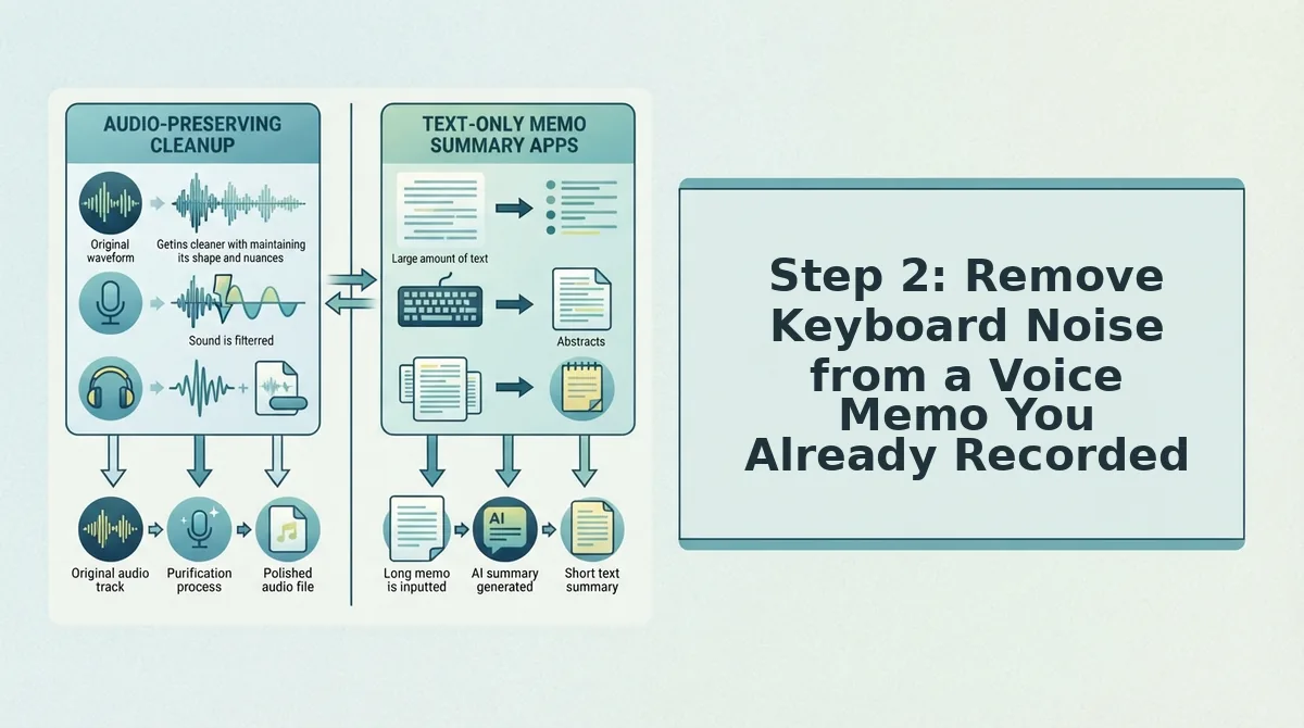 Step 2: Remove Keyboard Noise from a Voice Memo You Already Recorded
