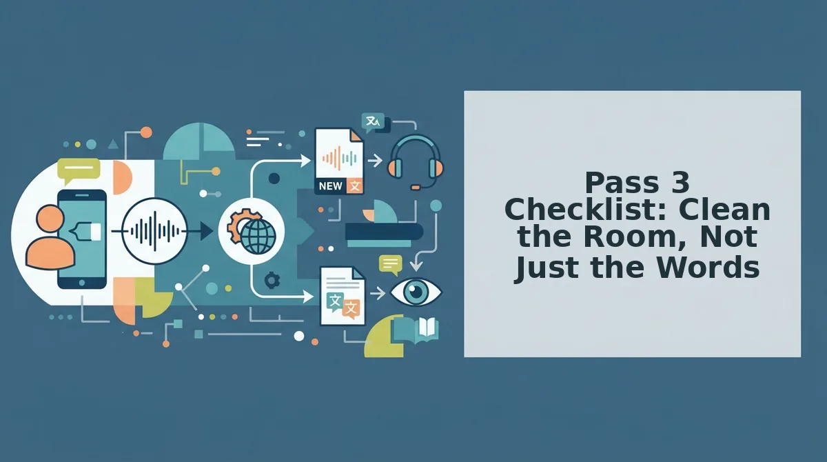 Pass 3 Checklist: Clean the Room, Not Just the Words