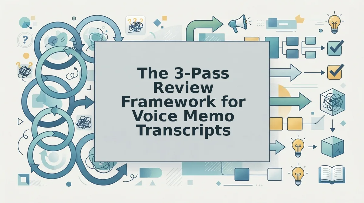 The 3-Pass Review Framework for Voice Memo Transcripts